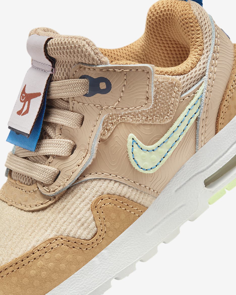 Nike Air Max 1 SE EasyOn Baby/Toddler Shoes - Hemp/Flax/Coconut Milk