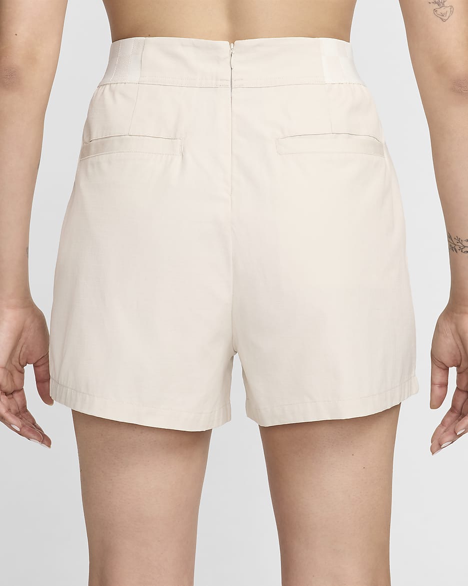 Nike Sportswear Collection Pantalón corto de 8 cm y talle alto - Mujer - Light Orewood Brown/Sail