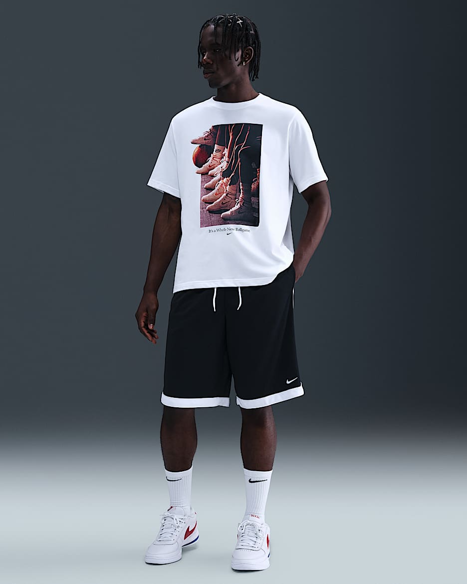 Nike DNA Academy Men's Dri-FIT 28cm (approx.) Basketball Shorts - Black/White/White