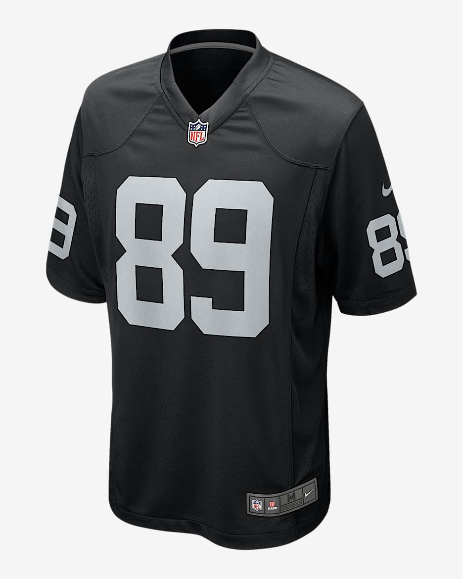 Jersey Nike de la NFL Game para hombre Brock Bowers Las Vegas Raiders - Negro