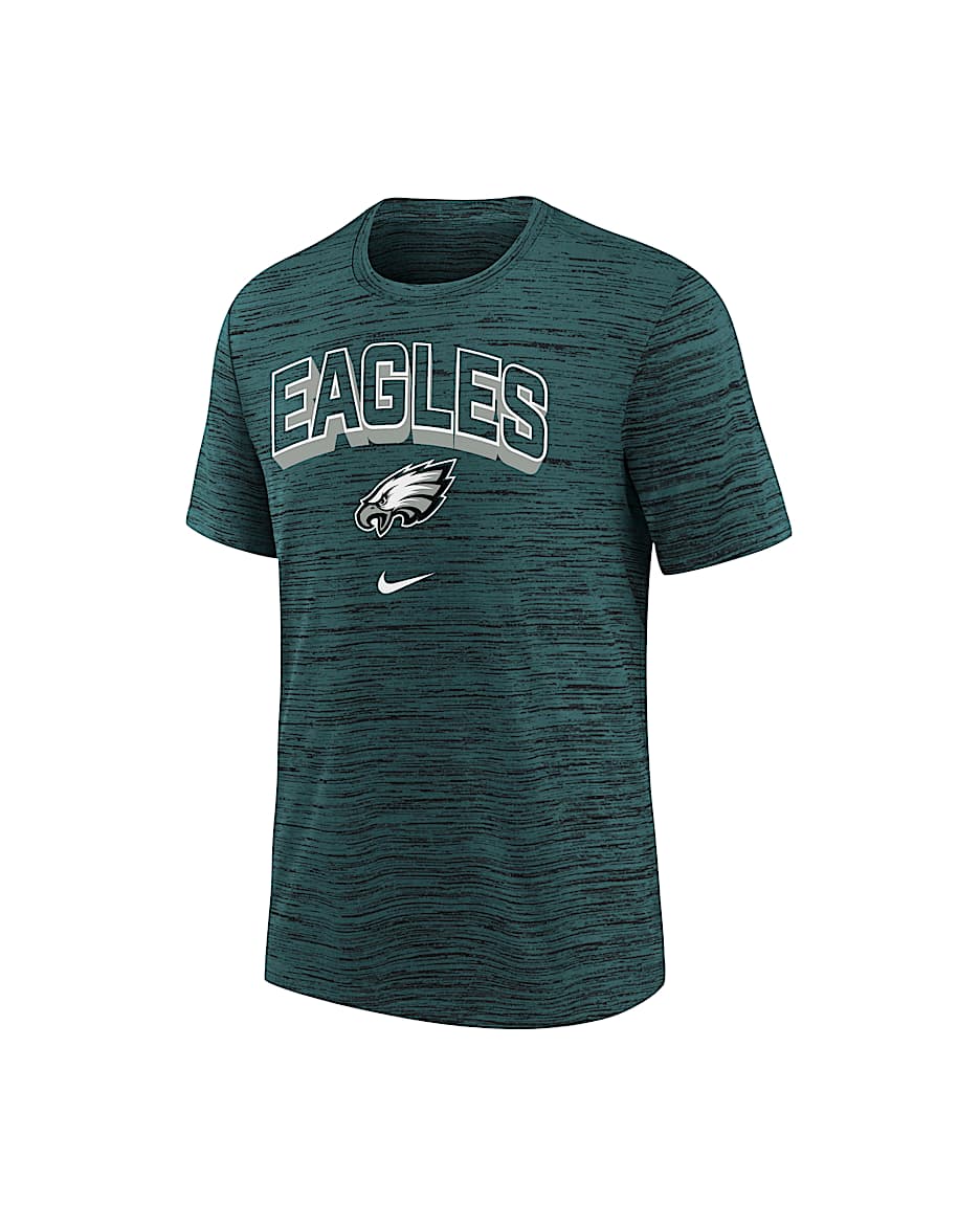 Philadelphia Eagles Sideline Velocity Big Kids’ Nike Dri-FIT NFL T-Shirt - Green