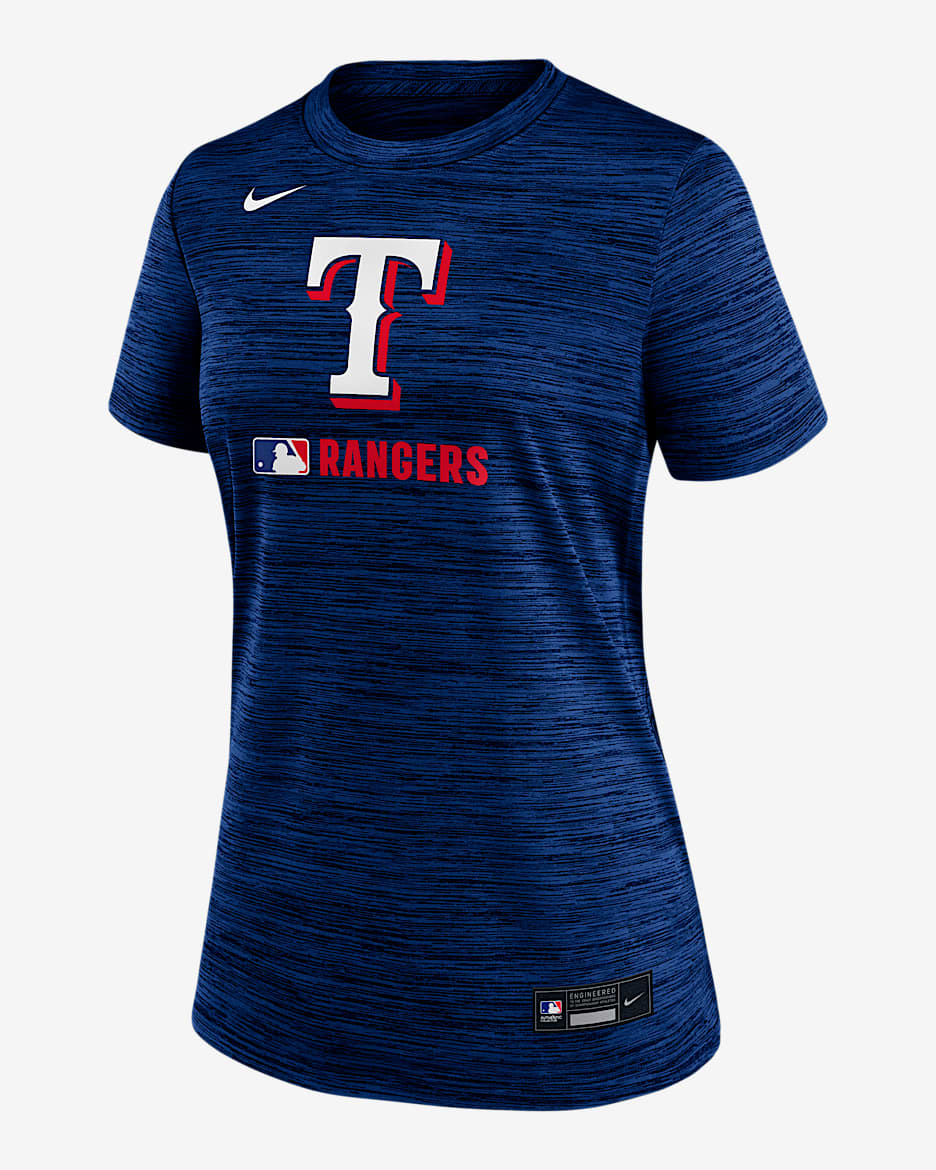 Playera Nike Dri-FIT de la MLB para mujer Texas Rangers Authentic Collection Velocity - Royal