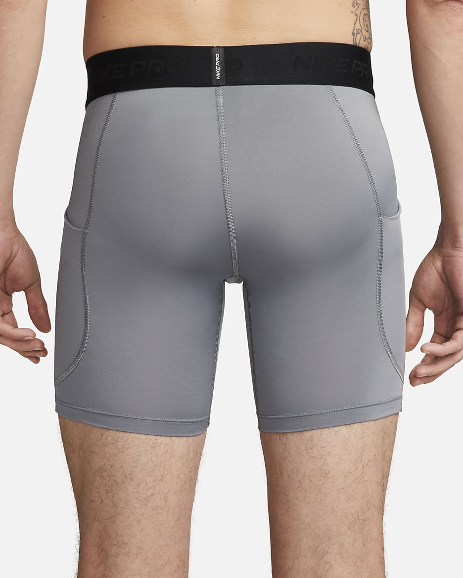 Nike Pro Dri-FIT fitnessshorts voor heren - Smoke Grey/Zwart