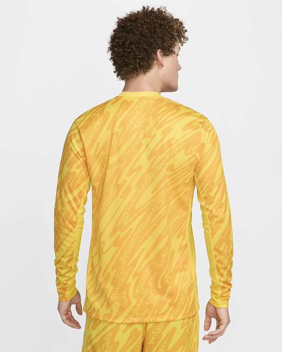 Męska koszulka piłkarska Nike Dri-FIT FFF (drużyna damska) Stadium Goalkeeper 2024/25 – replika - Tour Yellow/University Gold/University Gold/Czerń