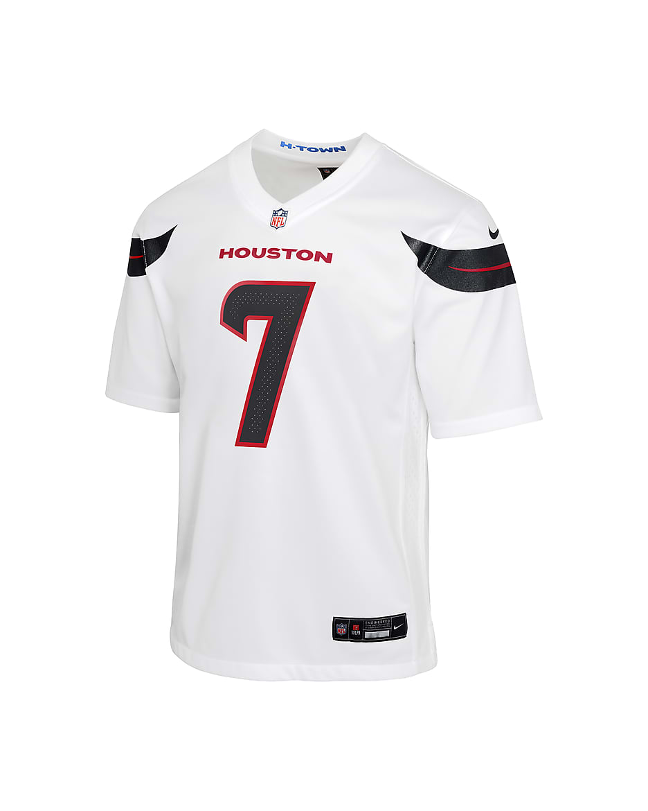 C.J. Jersey Nike de la NFL Game para niños talla grande Stroud Houston Texans - Blanco