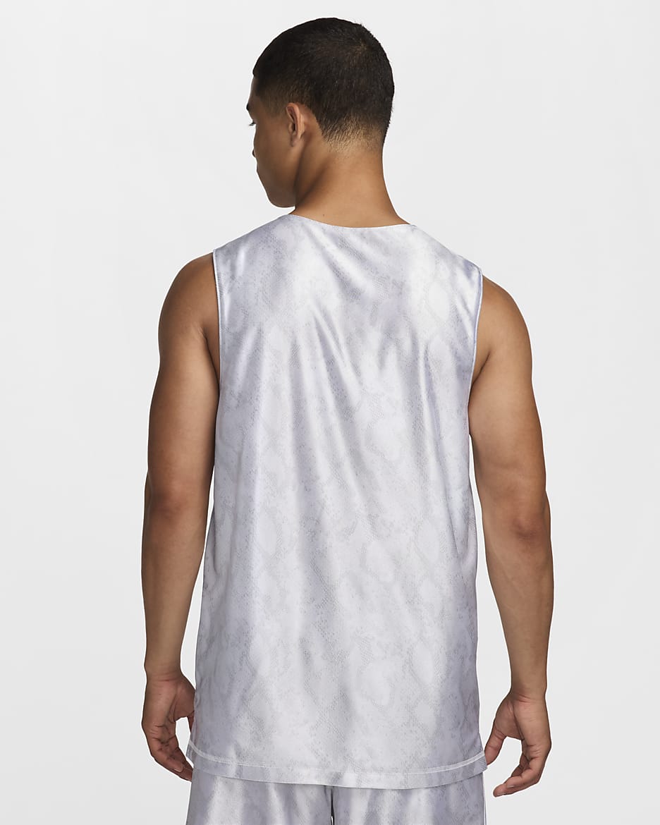 KB Nike Dri-FIT Standard Issue omkeerbare basketbaljersey voor heren - Wit/Wit/Summit White