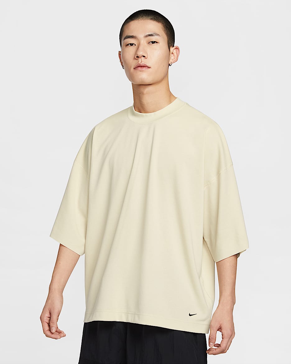 Nike Sportswear Tech Men's Short-Sleeve Knit Top - Light Khaki/Black