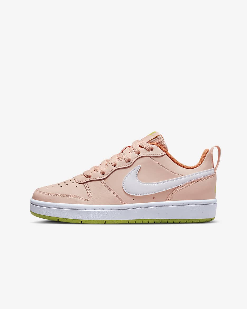 Nike Court Borough Low 2 Older Kids' Shoes - Arctic Orange/Atomic Green/Orange Trance/White