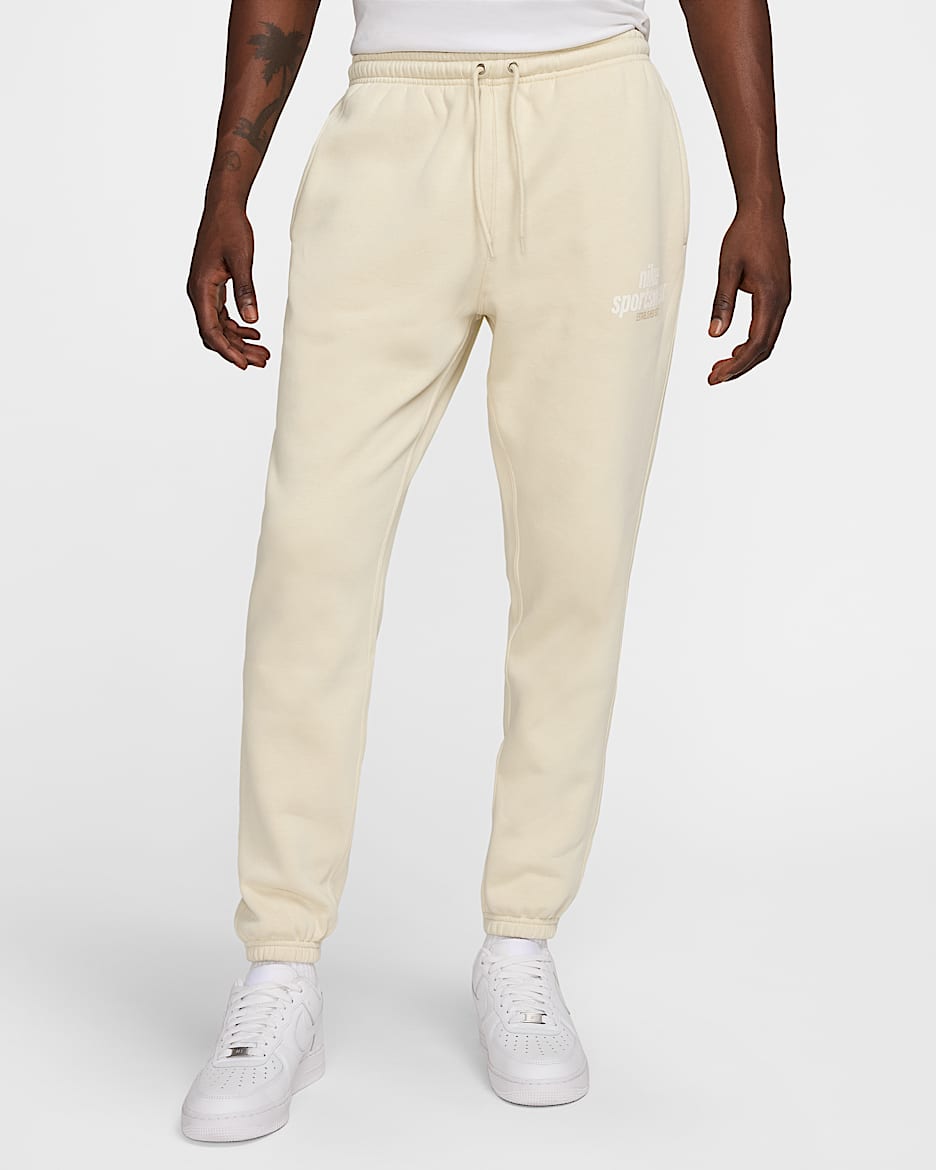 Pantaloni in fleece Nike Club – Uomo - Light Khaki/Light Khaki/Sail