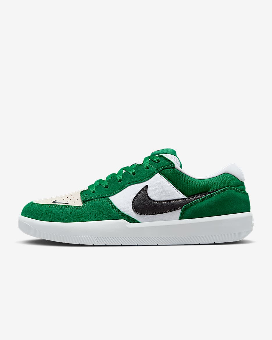 Nike SB Force 58 Skate Shoes - Pine Green/White/White/Black