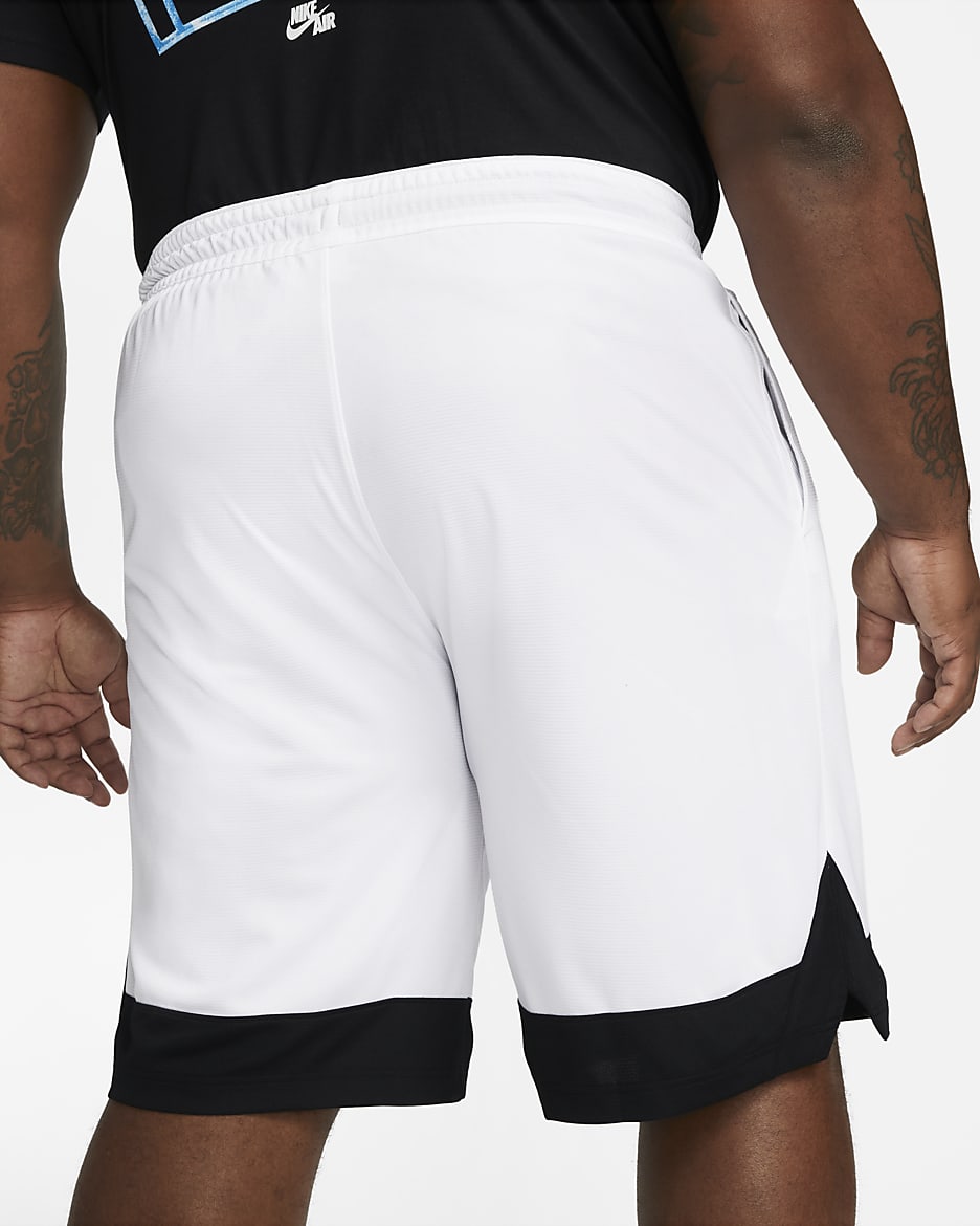 Shorts de básquetbol para hombre Nike Dri-FIT Icon - Blanco/Negro/Negro/Negro