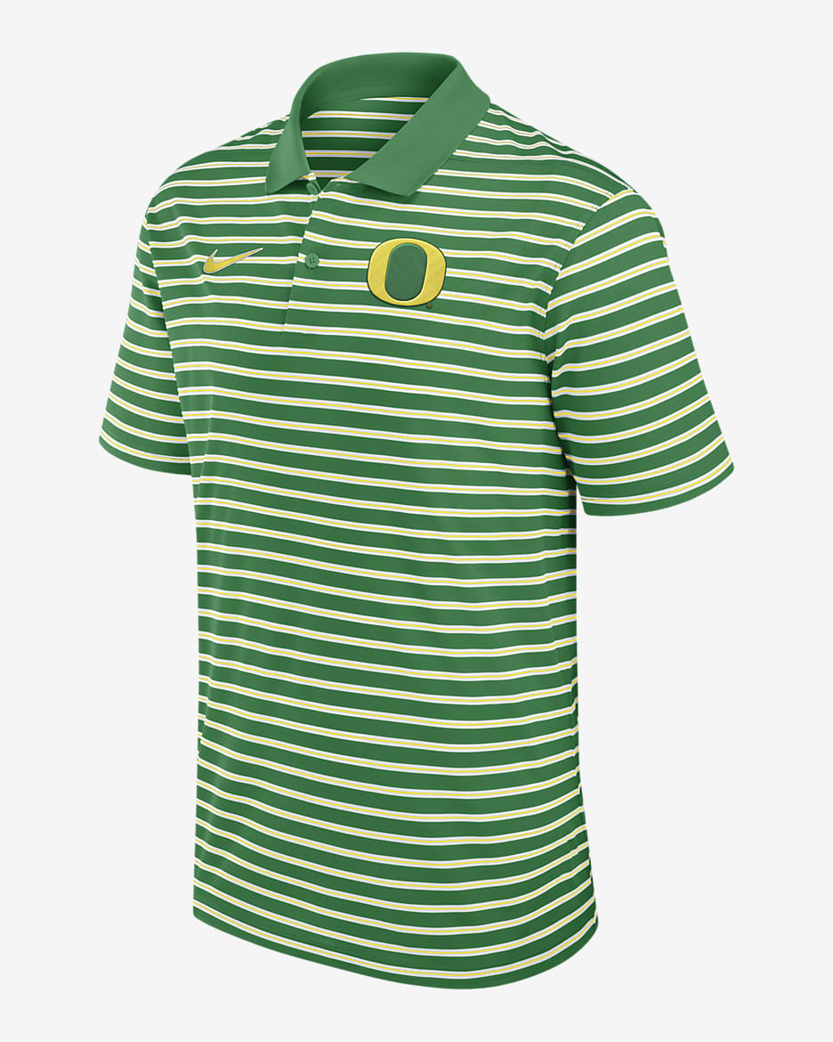 Oregon Ducks Primetime Victory Striped Men's Nike Dri-FIT College Polo - Green