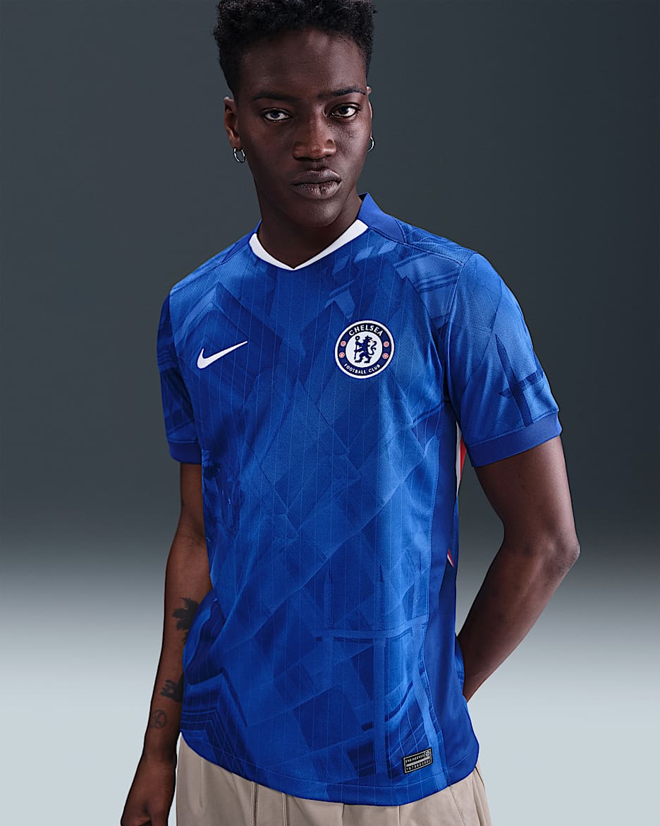 Chelsea F.C. 2025/26 Stadium Home Men's Nike Dri-FIT Football Replica Shirt - Rush Blue/White/Speed Red/White