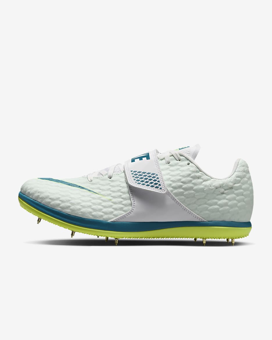 Nike High Jump Elite Track & Field Jumping Spikes - White/Barely Green/Vapor Green/Bright Spruce