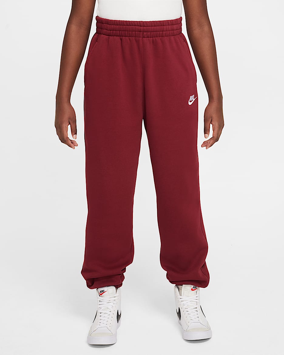 Pantaloni ampi Nike Sportswear Club Fleece – Ragazzo/a - Team Red/Team Red/Bianco