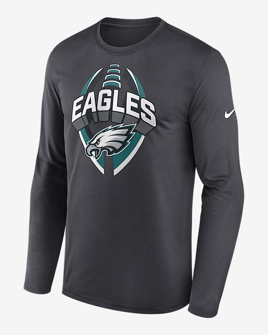 Philadelphia Eagles Legend Icon Men's Nike Dri-FIT NFL Long-Sleeve T-Shirt - Anthracite