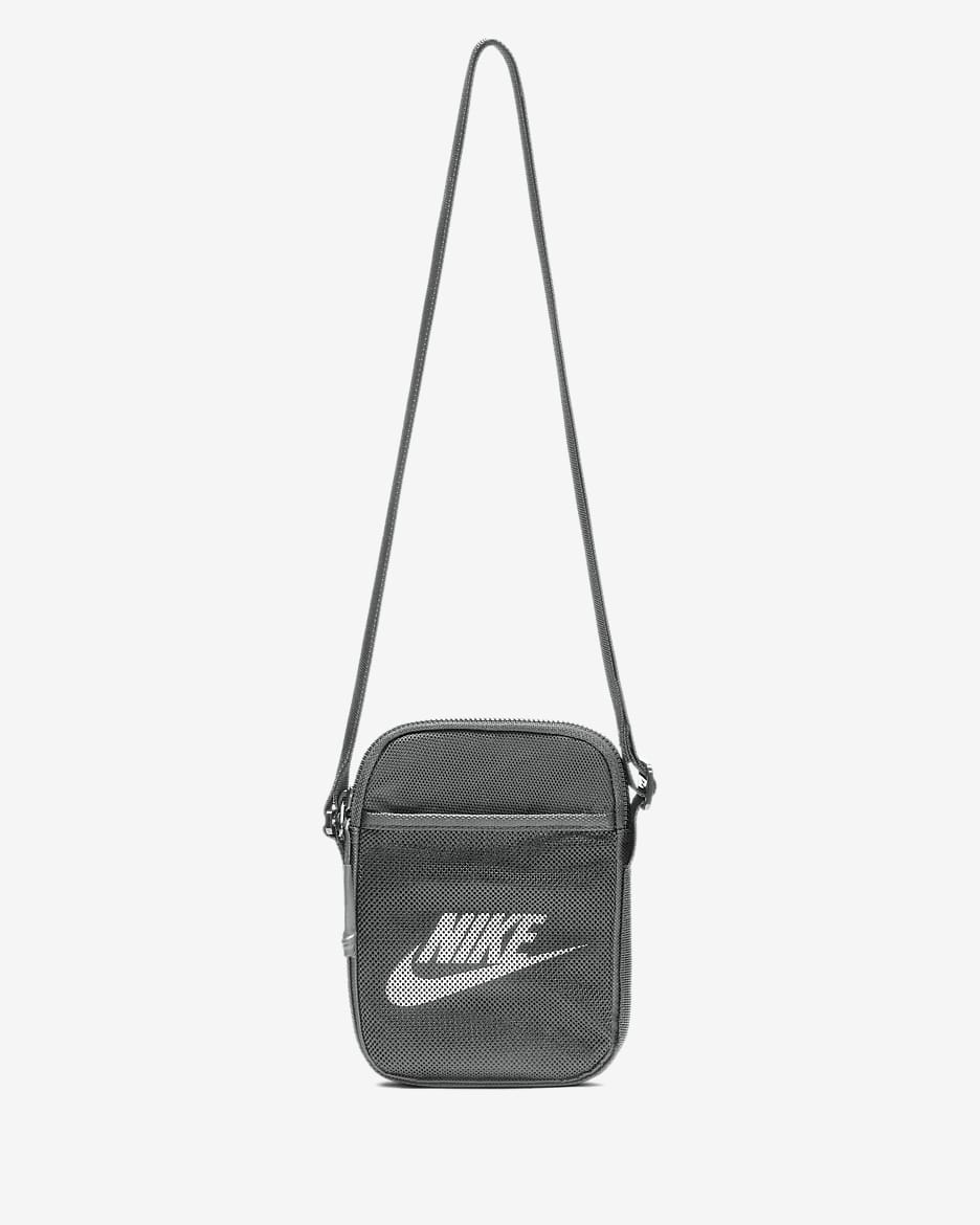 Nike Heritage 斜背包 (小型，1 公升) - Particle Grey/Particle Grey/白色