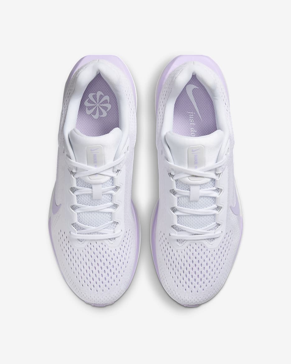 Nike Winflo 11 女款路跑鞋 - 白色/白色/Lilac Bloom/Lilac Bloom