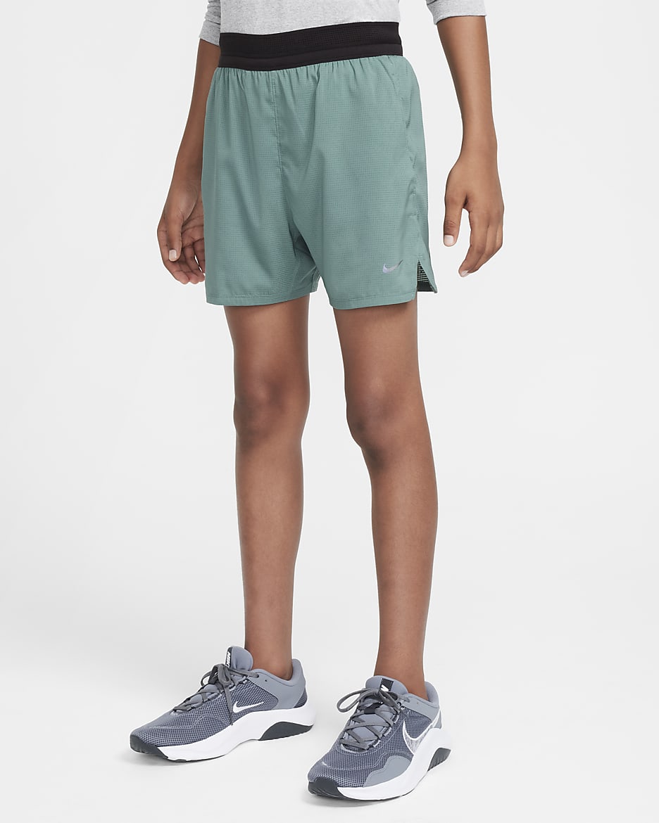 Nike Multi Tech Older Kids' (Boys') Dri-FIT ADV Training Shorts - Bicoastal/Vintage Green/Black