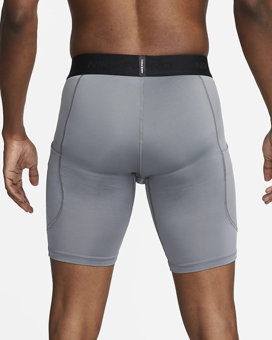 Short de fitness long Dri-FIT Nike Pro pour homme - Smoke Grey/Noir