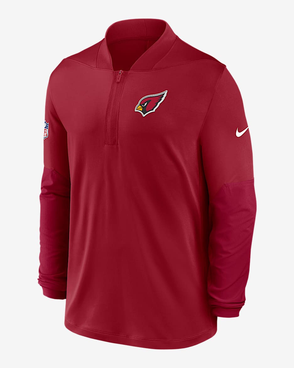 Arizona Cardinals Feel The Pressure Men's Nike Dri-FIT NFL 1/2-Zip Top - Red