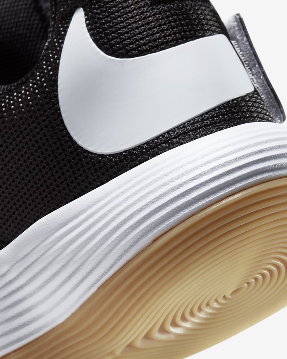 Tenis para cancha cubierta Nike React HyperSet - Negro/Marrón claro goma/Blanco