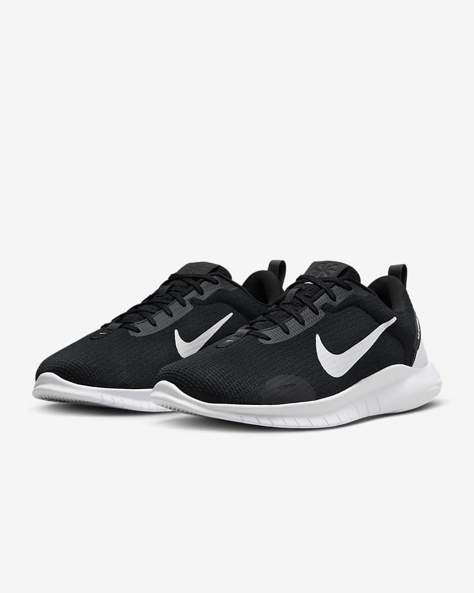 Nike Flex Experience Run 12 férfi országúti futócipő (extra széles kialakítású) - Fekete/Dark Smoke Grey/Fehér