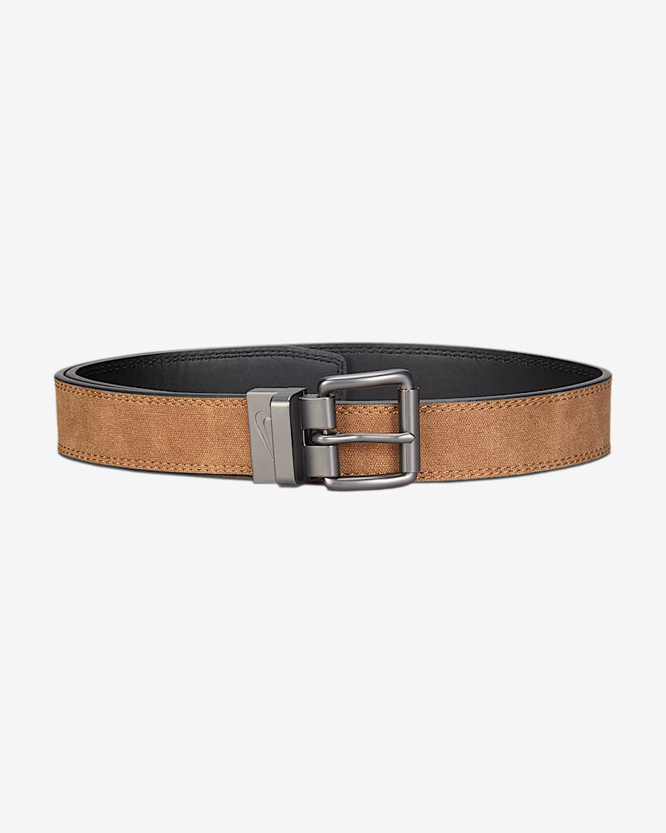 Nike Big Kids' Reversible Double-Row Stitch Belt - Tan/Beige