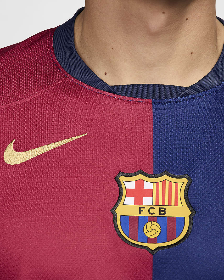 FC Barcelona 2024/25 Stadium Thuis Nike Dri-FIT replicavoetbalshirt voor heren - Deep Royal Blue/Noble Red/Midnight Navy/Club Gold