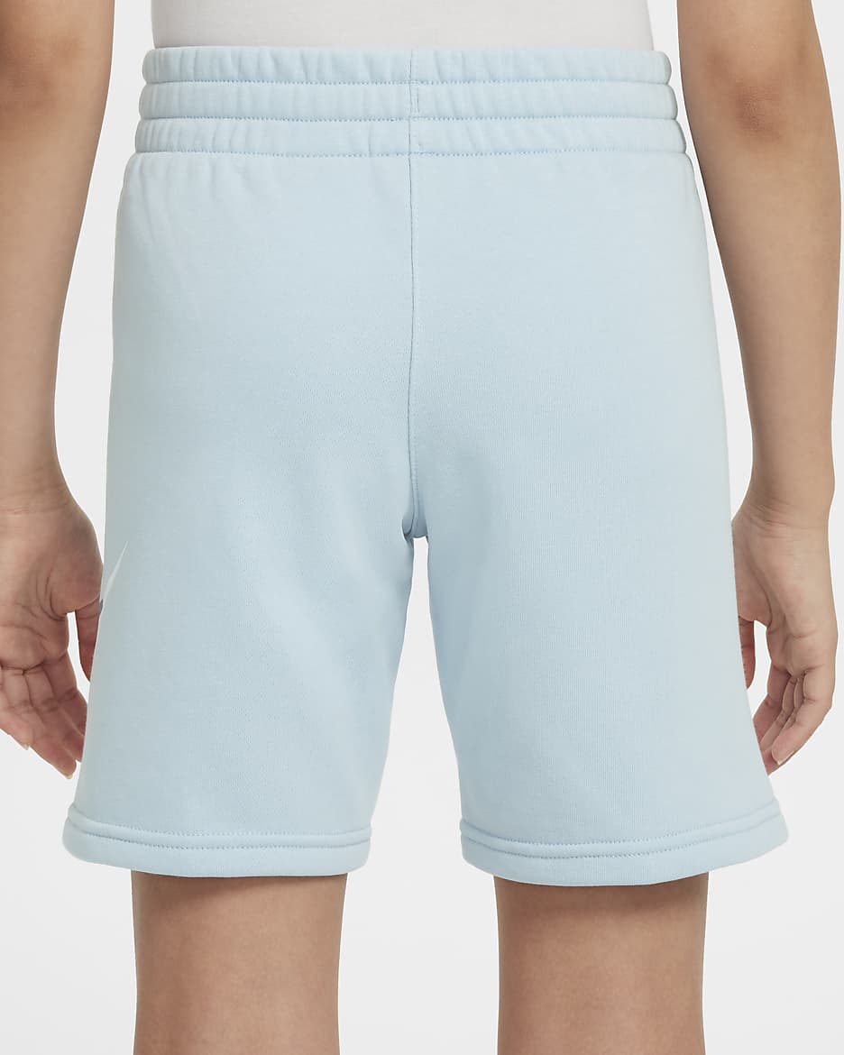 Nike Sportswear Club Fleece Older Kids' French Terry Shorts - Light Armoury Blue/White/Ashen Slate