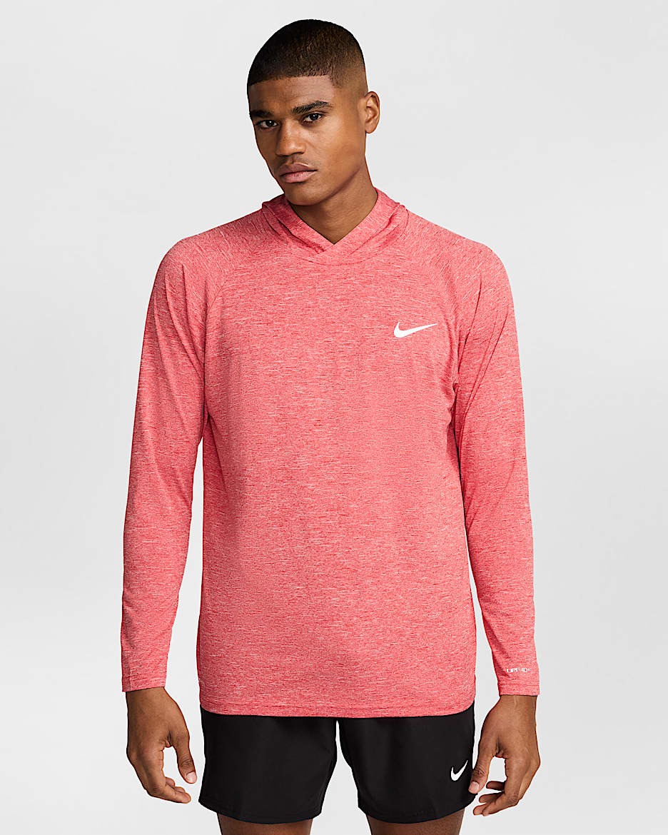 Nike Swim Hydroguard Men's Long-Sleeve Hooded Top - University Red