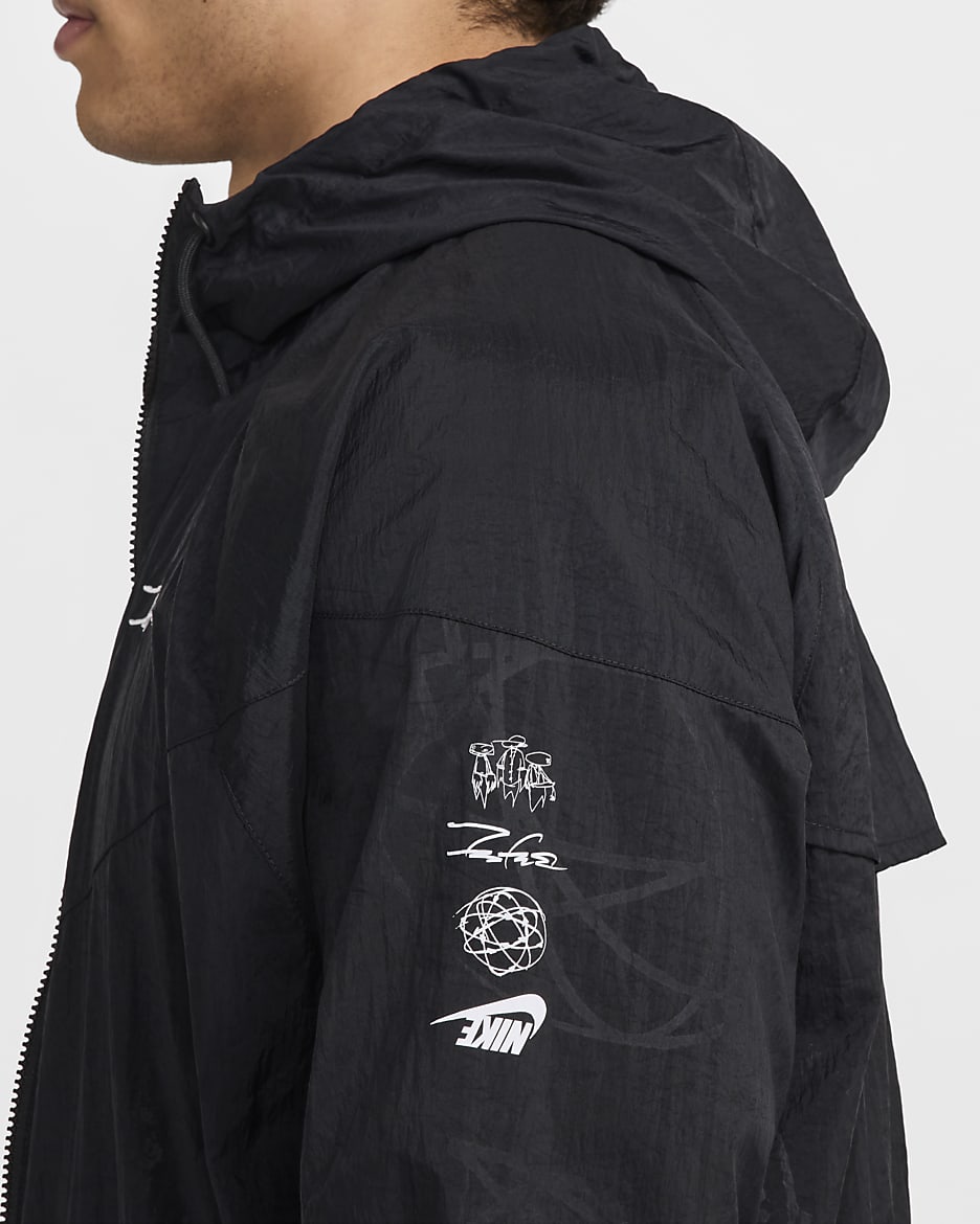 Veste de breakdance Windrunner doublée Nike Sportswear pour homme - Noir