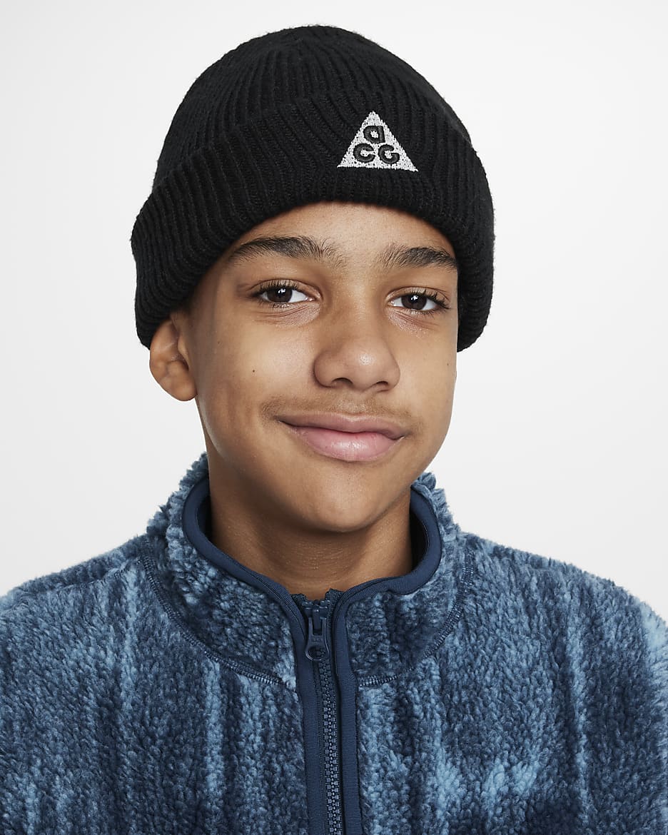 Gorro para niños talla grande Nike ACG Terra - Negro/Negro