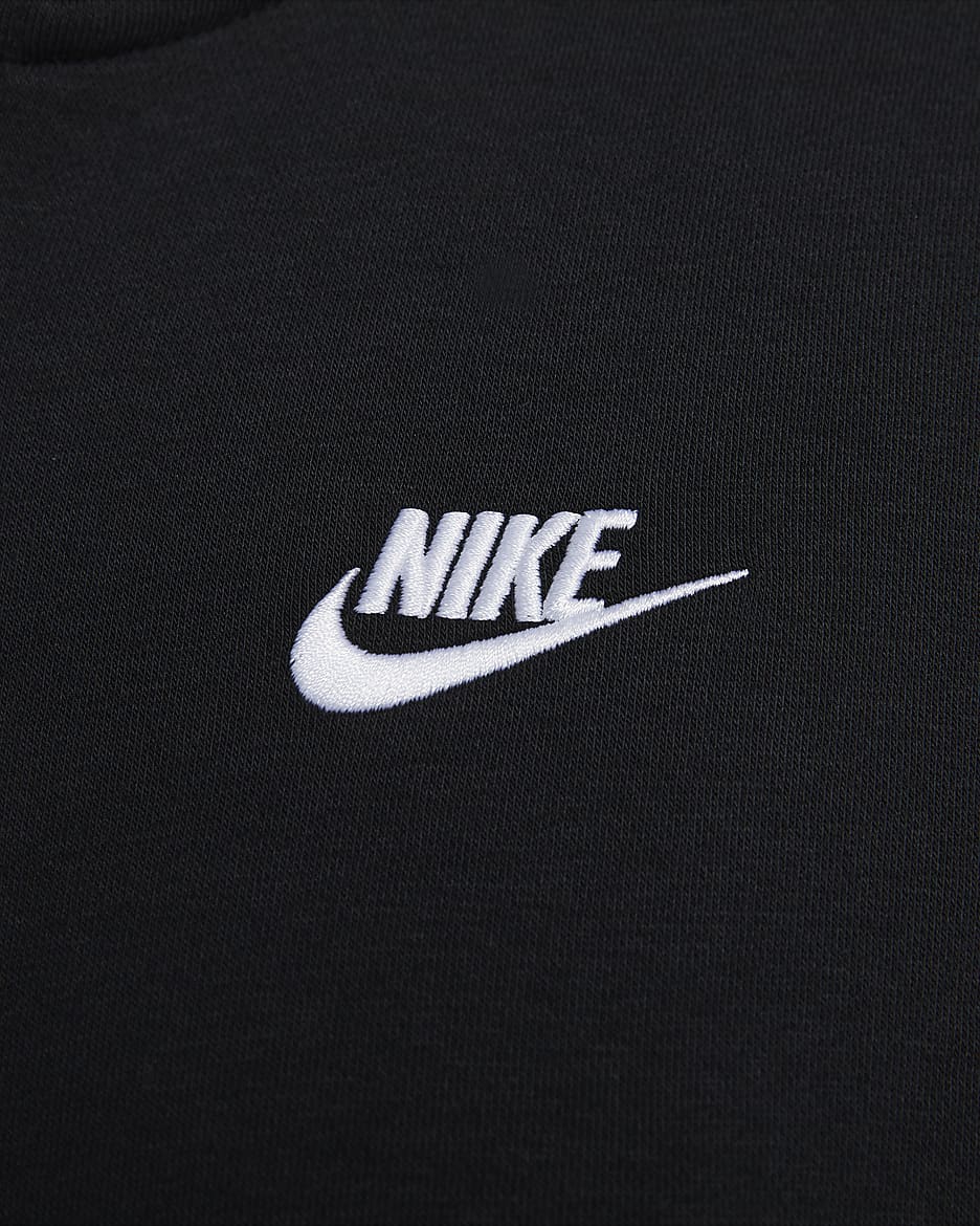 Sweat à capuche et zip Nike Sportswear Club Fleece pour Homme - Noir/Noir/Blanc