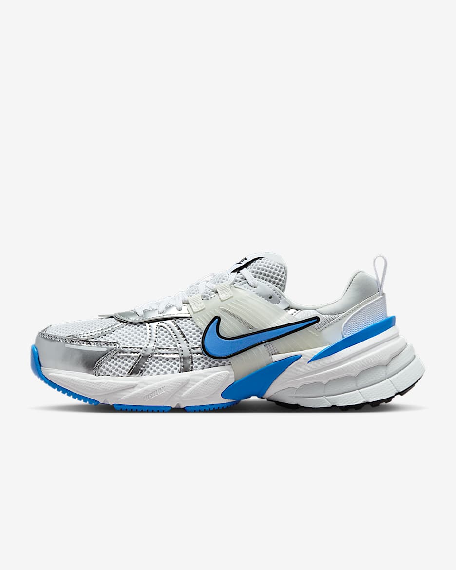 Tenis para mujer Nike V2K Run - Blanco/Platino puro/Blanco cumbre/Azul foto claro
