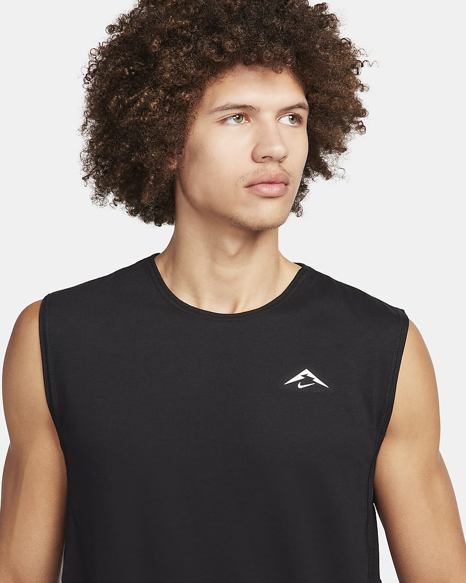 Ärmelloses Nike Solar Chase Dri-FIT-Laufoberteil für Herren - Schwarz/Anthracite/Summit White