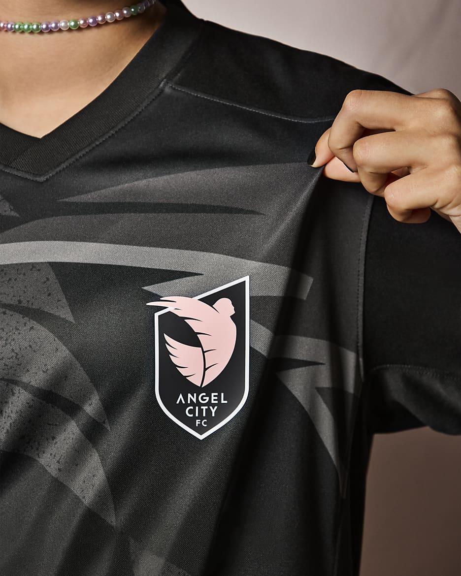 Jersey Nike Dri-FIT de la NWSL tipo réplica para mujer Angel City FC 2024 Stadium Primary - Negro