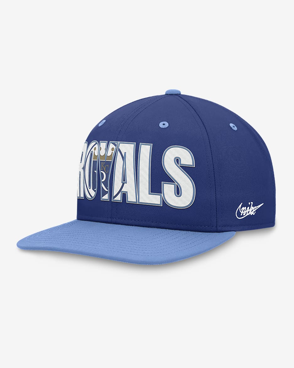 Kansas City Royals Pro Cooperstown Men's Nike MLB Adjustable Hat - Royal/Light Blue