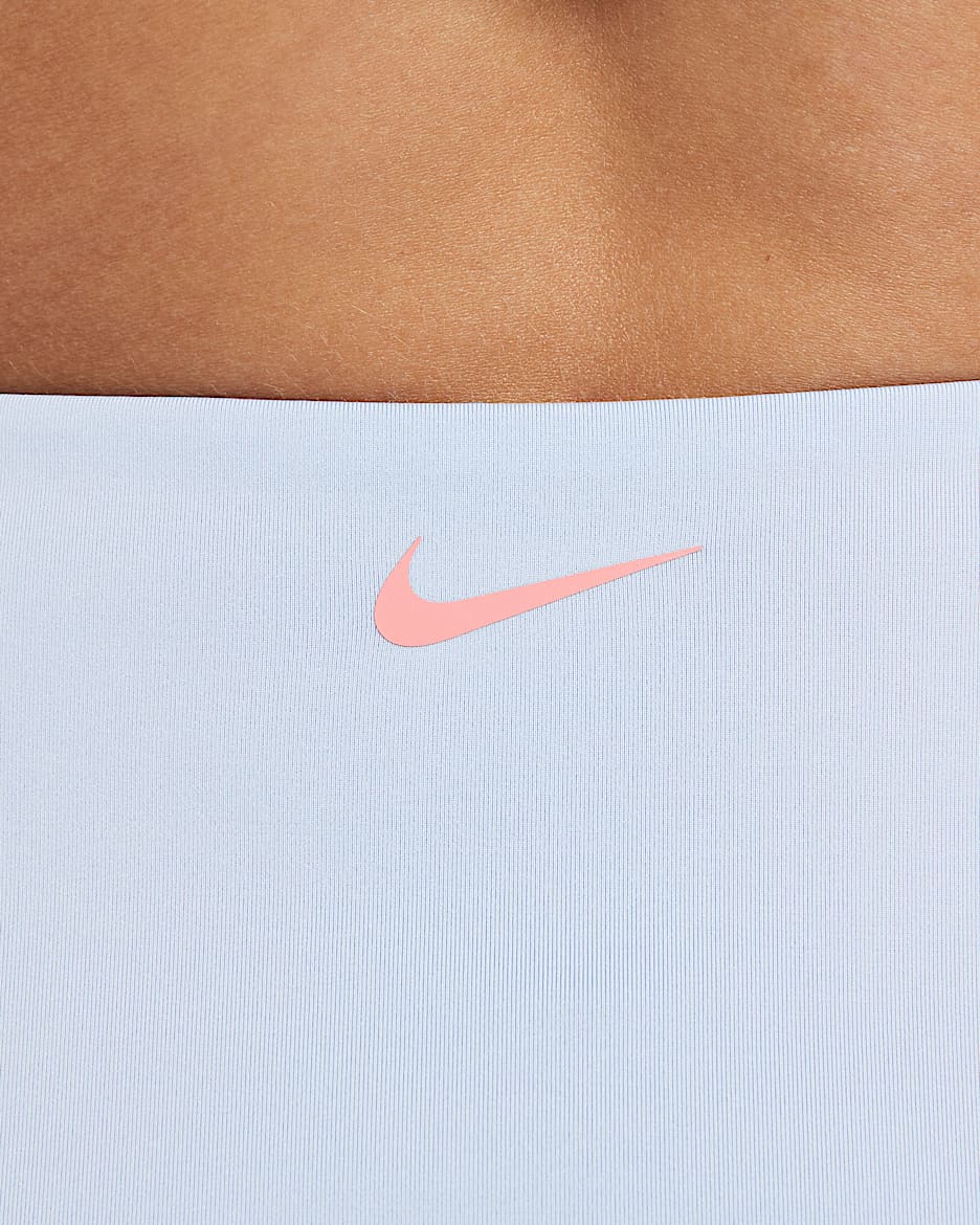 Parte inferior de traje de baño con cintura alta reversible Nike - Cobalto felicidad