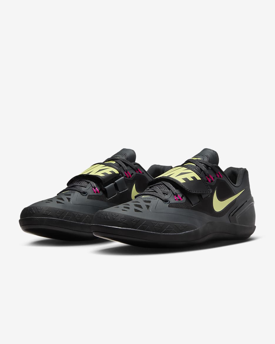 Chaussure de course et lancer Nike Zoom Rotational 6 - Anthracite/Noir/Light Lemon Twist/Fierce Pink