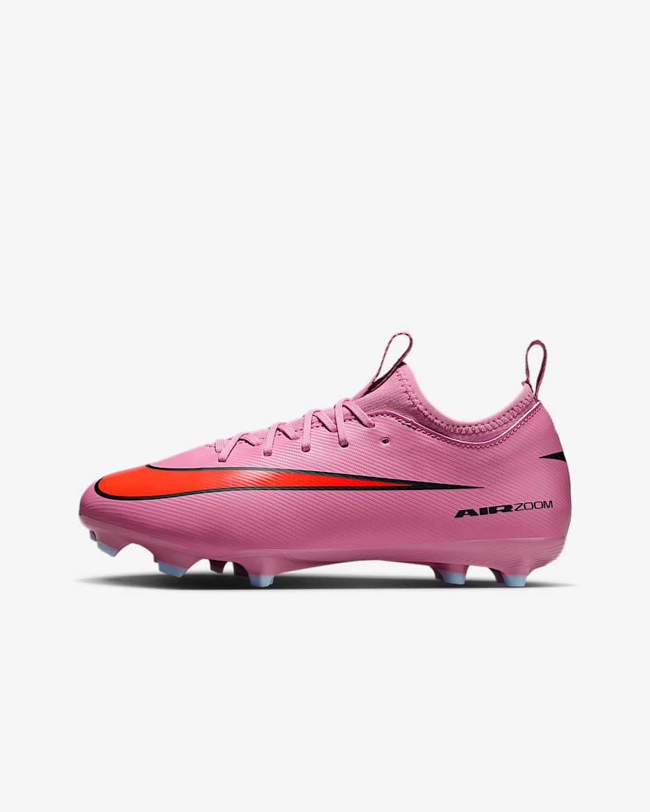 Nike Jr. Mercurial Vapor 16 Academy Younger/Older Kids' Multi-Ground Low-Top Football Boot - Magic Flamingo/Total Crimson/Black