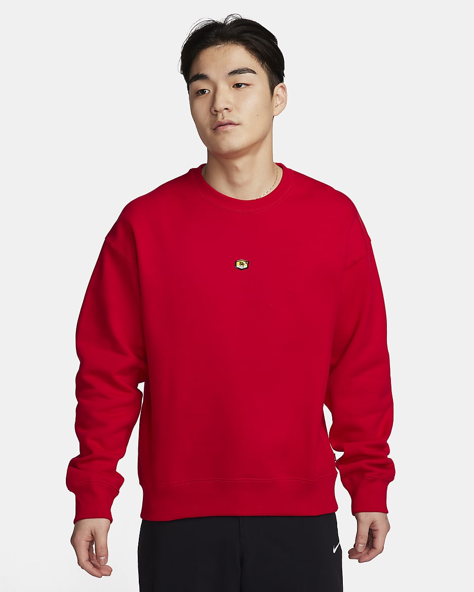 Nike SB Fleece Skate Crew - University Red