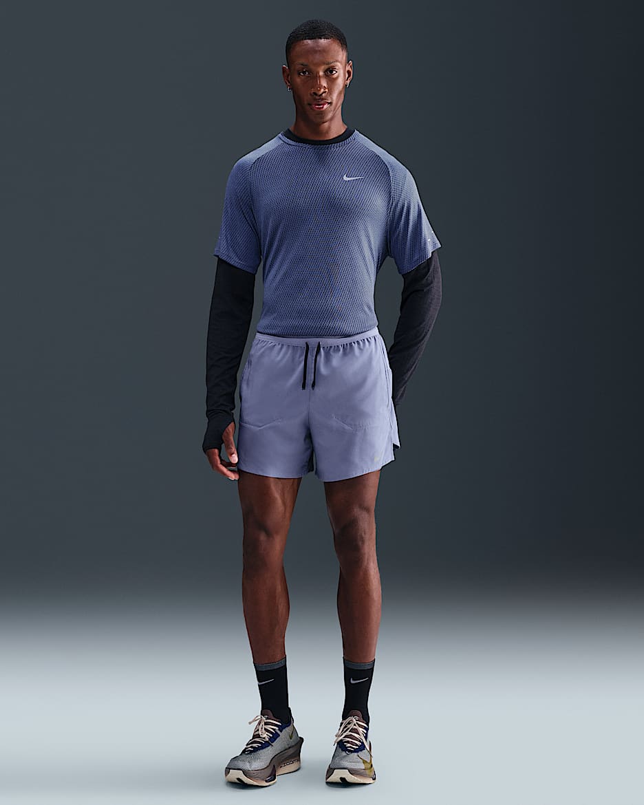 Nike Stride Men's Dri-FIT 5" 2-in-1 Running Shorts - World Indigo/World Indigo/Black