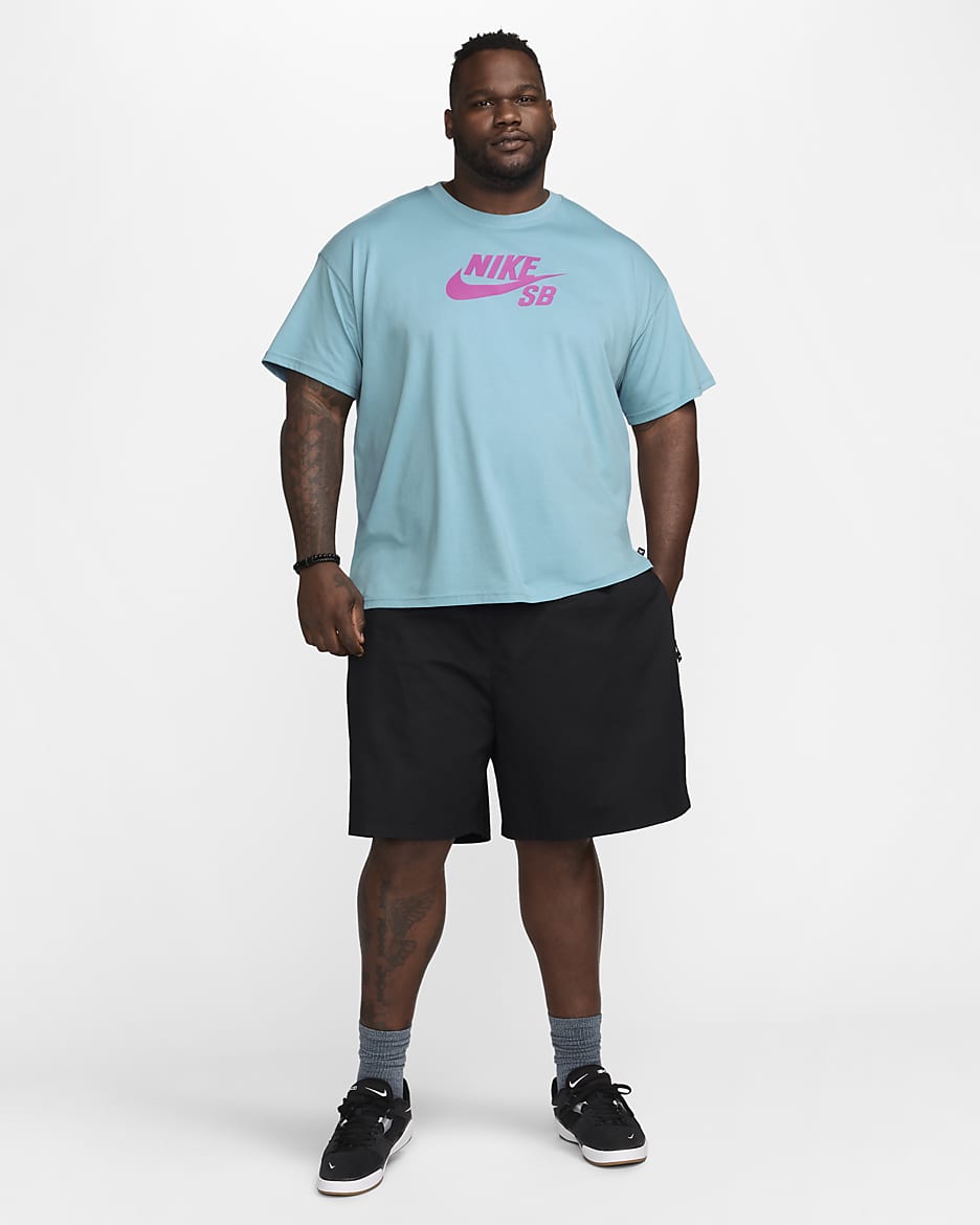 Nike SB Men's Logo Skate T-Shirt - Denim Turquoise