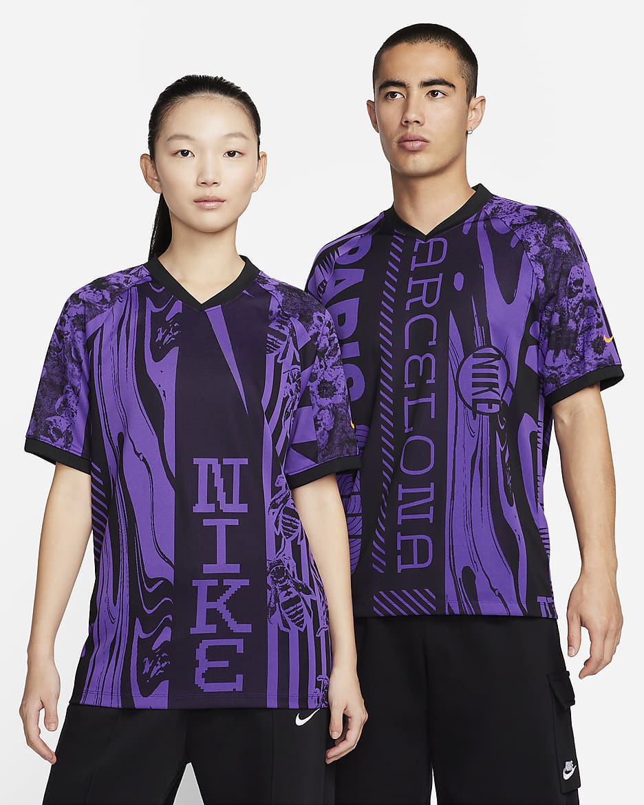 ナイキ カルチャー オブ フットボール メンズ Dri-FIT ショートスリーブ サッカーユニフォーム - ブラック/ボルテージパープル/パープルアガット/トータルオレンジ