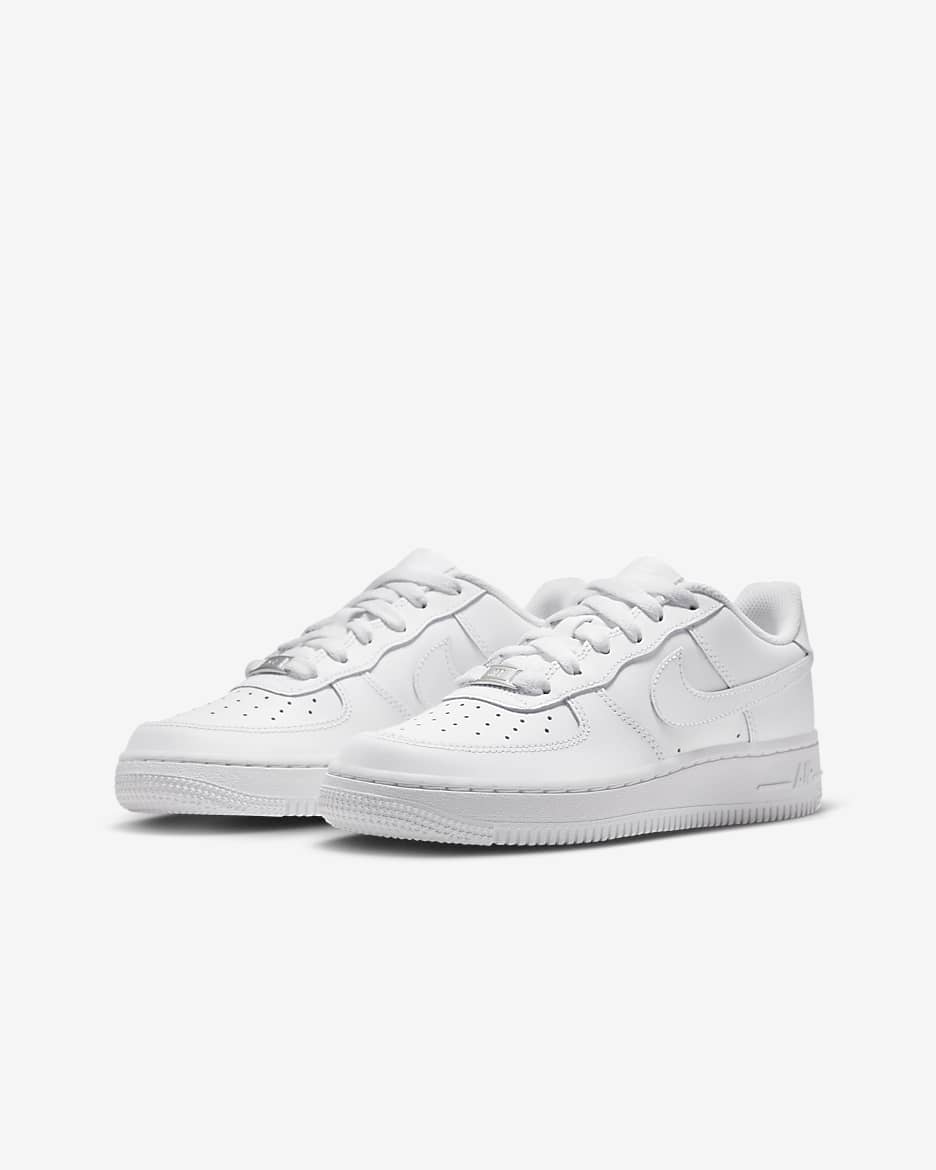 Nike Air Force 1 LE Big Kids' Shoes - White/White