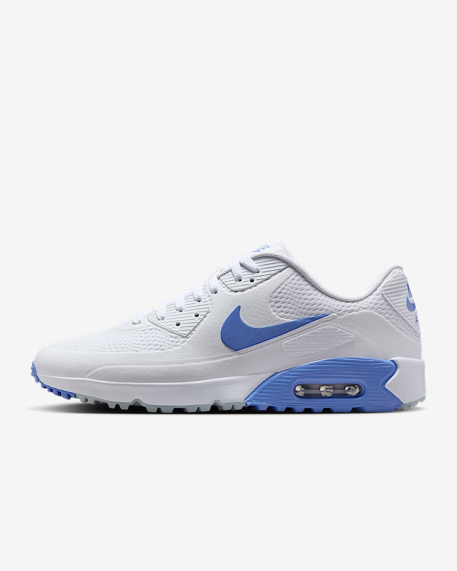 Nike Air Max 90 G Golf Shoes - White/Royal Pulse