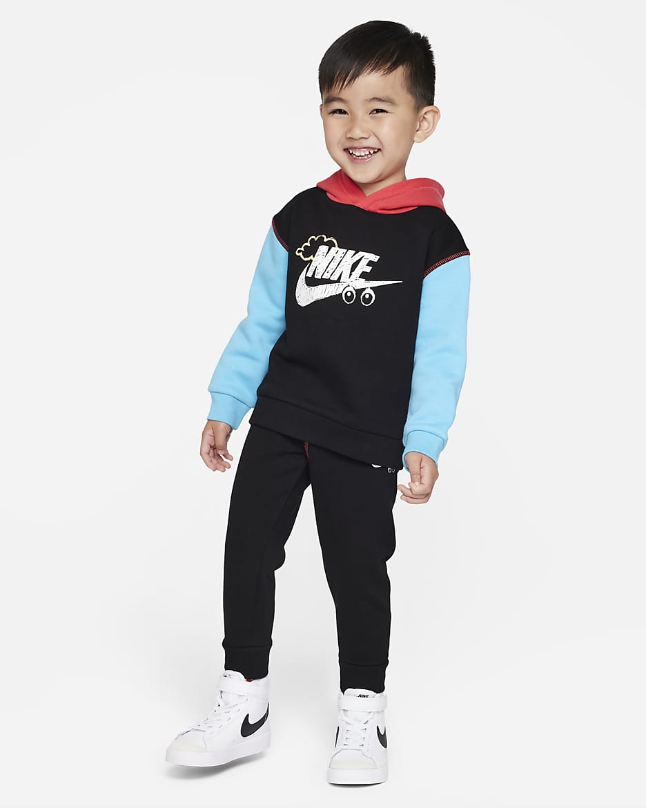 Conjunto de dos piezas infantil Nike Pullover Hoodie and Pants Set - Negro