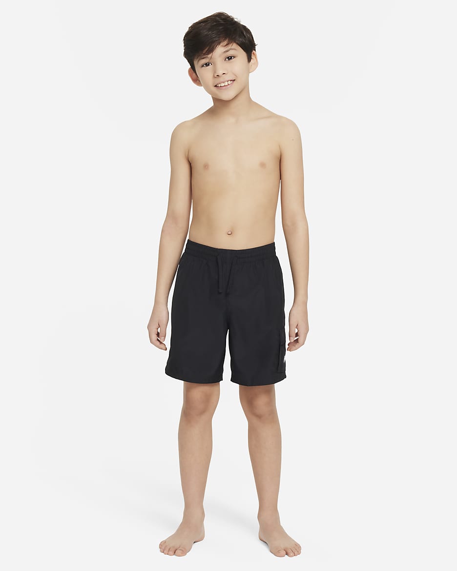 Nike Swim Voyage Big Kids' (Boys') 6" Volley Shorts - Black