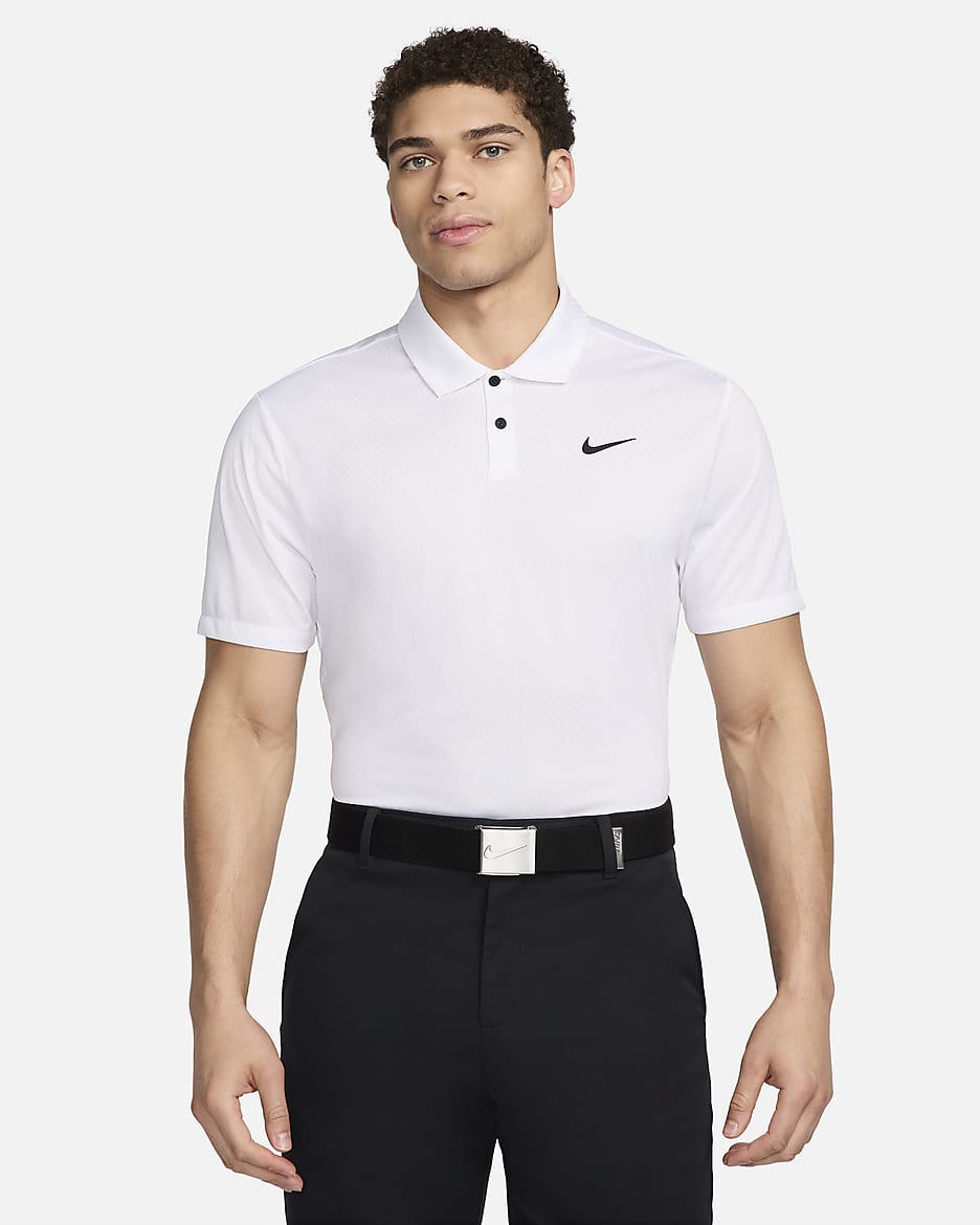 Nike Tour Men's Dri-FIT Golf Polo - White/White/White/Black